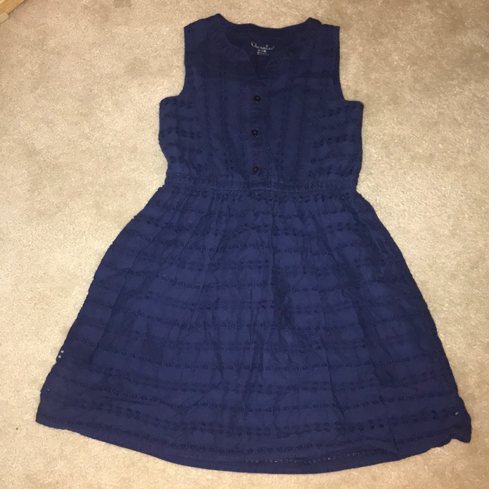 Girls Navy Blue Cherokee Dress